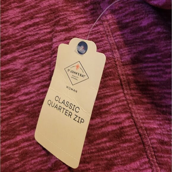 St John's Bay long sleeve top Women's 2X deep ruby fushia NWT - Picture 4 of 6